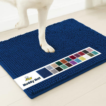 Muddy Mat® | Super Absorbent Door Mat Indoor, Microfiber Quick Dry Chenille Entryway Rug, Non-Slip Front Door Mat, Indoor Mats for Entryway, Machine Washable Pet Rug, Grey 30"x19"
