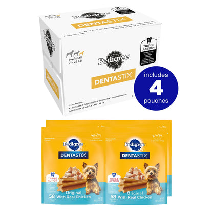 Pedigree Dentastix Dental Chews for Dogs, Small and Toy Breed Dog Treats, Fresh Flavor, 12.31 oz. Bag (51 Treats Total)