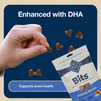 Blue Buffalo Bits Soft Dog Treats for Training, Made with Natural Ingredients & Enhanced with DHA, Beef Recipe, 19-oz Bag