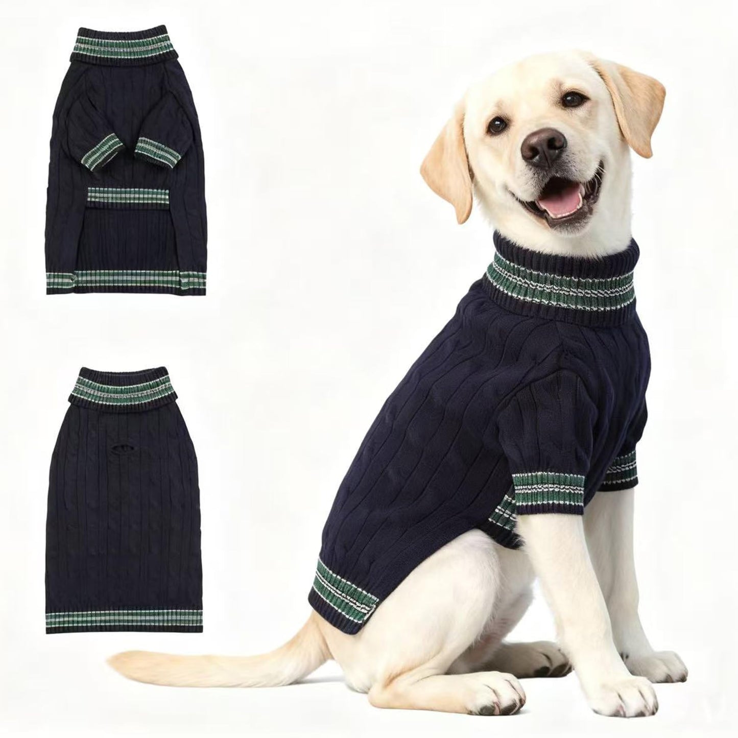 Small/Medium Dog Sweater, Warm Dog Winter Coat w/Sleeves, Comfortable High Neck & Leash Hole, Premium Dog Clothes for Schnauzer-Best for Holidays, Daily Walks M Apricot