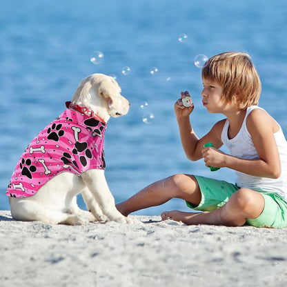 Weewooday 4 Pieces Small Pet Summer T-Shirts Hawaii Style Floral Pet Dog Shirt Breathable Cool Clothes Beach Seaside Puppy Sweatshirt for Puppy(Floral Style,Medium)
