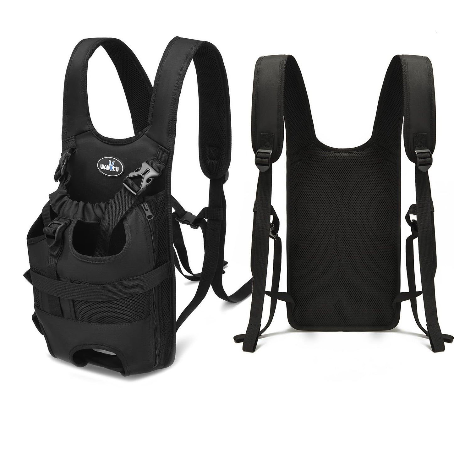Dog Front Carrier Backpacks for Small Dogs, Legs Out Pet Carrier Sling Backpack with Adjustable Padded Ventilated Shoulder Straps, Easy-Fit for Traveling Hiking Camping,Medium