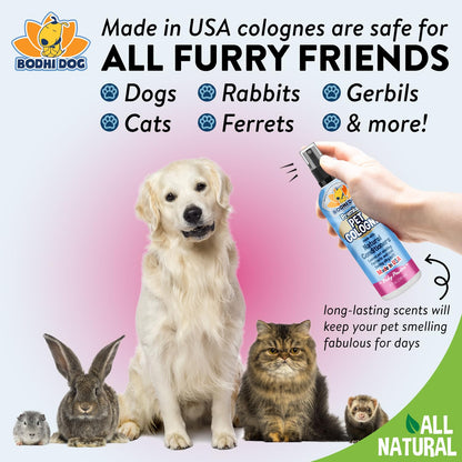 Bodhi Dog Premium Dog Cologne - Deodorizing Dog Perfume & Conditioner for Dogs & Cats - Natural Long Lasting Spray - Keeps Pets Fresh All Day - Gentle & Safe Formula, Made in USA (Baby Powder 4 Fl Oz)