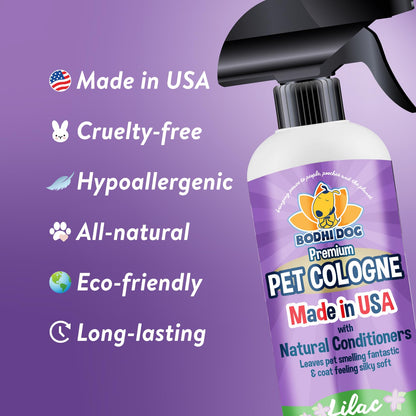 Bodhi Dog Premium Dog Cologne - Deodorizing Dog Perfume & Conditioner for Dogs & Cats - Natural Long Lasting Spray - Keeps Pets Fresh All Day - Gentle & Safe Formula, Made in USA (Baby Powder 4 Fl Oz)