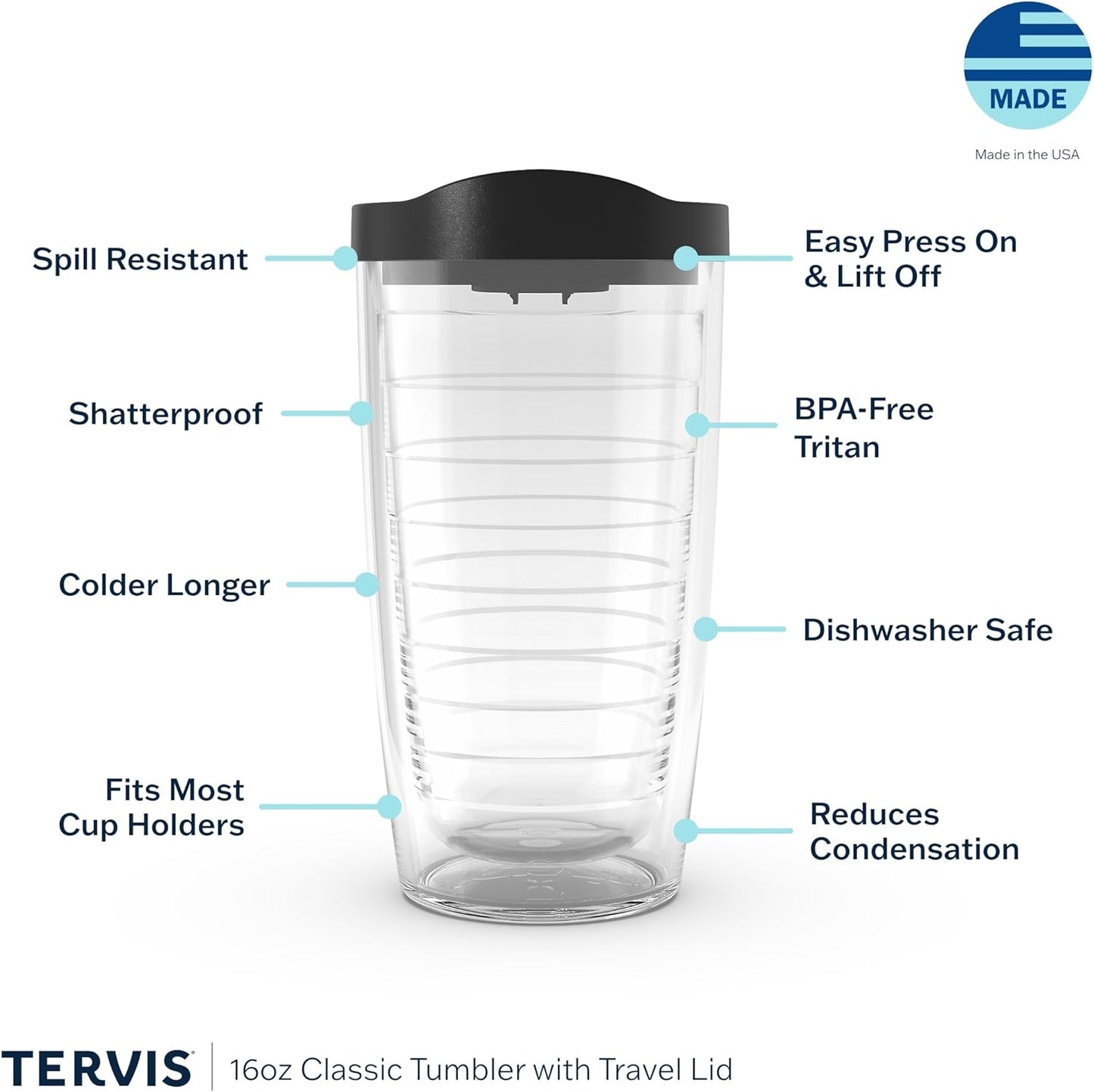 Tervis Dog Mom Made in USA Double Walled Insulated Tumbler Travel Cup Keeps Drinks Cold & Hot, 16oz, Classic