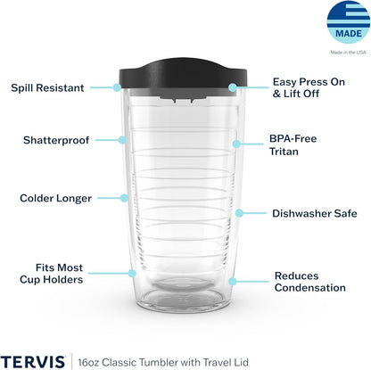 Tervis Dog Mom Made in USA Double Walled Insulated Tumbler Travel Cup Keeps Drinks Cold & Hot, 16oz, Classic