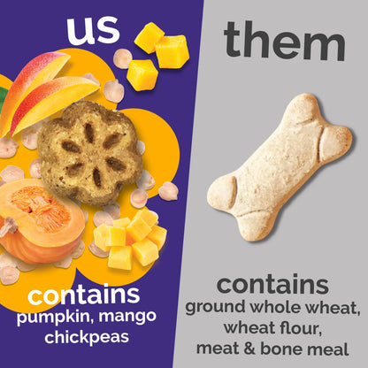 Fruitables Skinny Mini Dog Treats, Healthy Sweet Potato Treat for Dogs, Low Calorie & Delicious, Puppy Training, No Wheat, Corn or Soy, Made in the USA, Bacon and Apple Flavor, 12oz