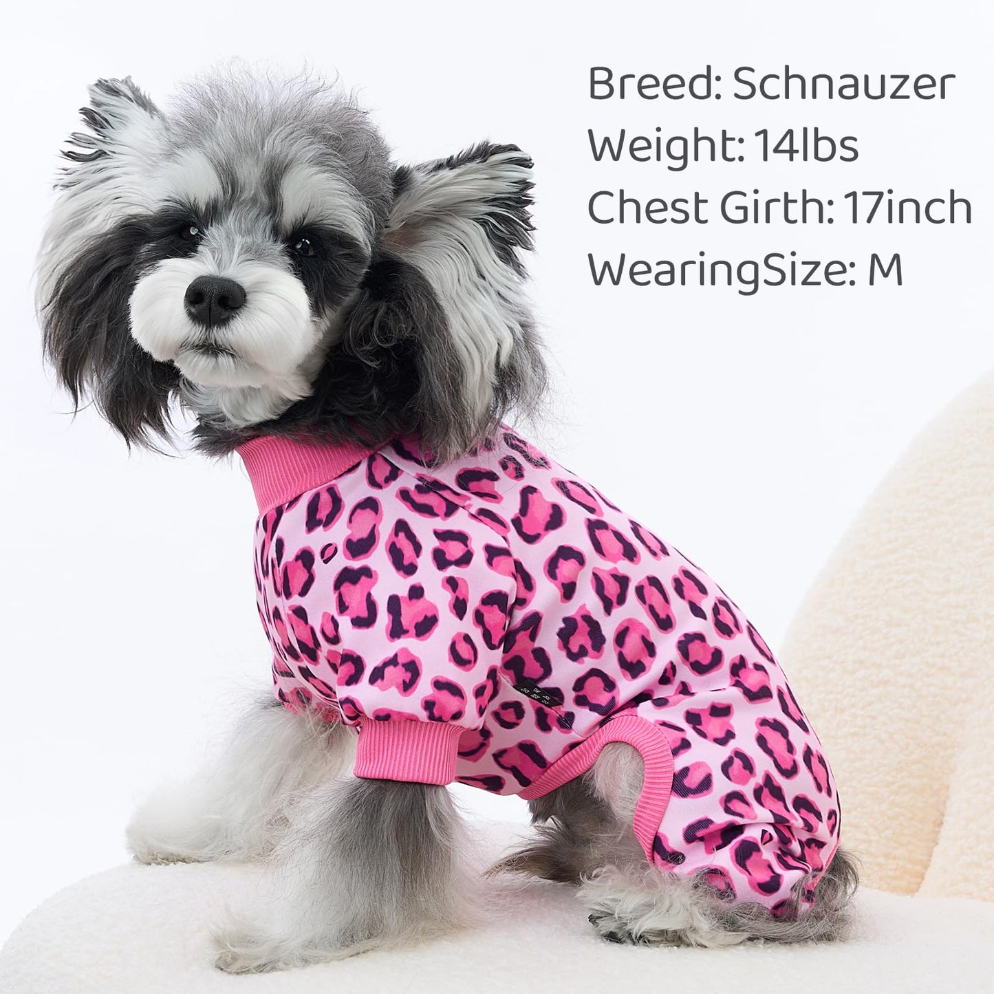 XPUDAC 4 Pack Dog Pajamas Soft Strechy Summer Dog Pjs Puppy Clothes for Small Medium Dogs Boy Girl Cat Pet Outfits, M