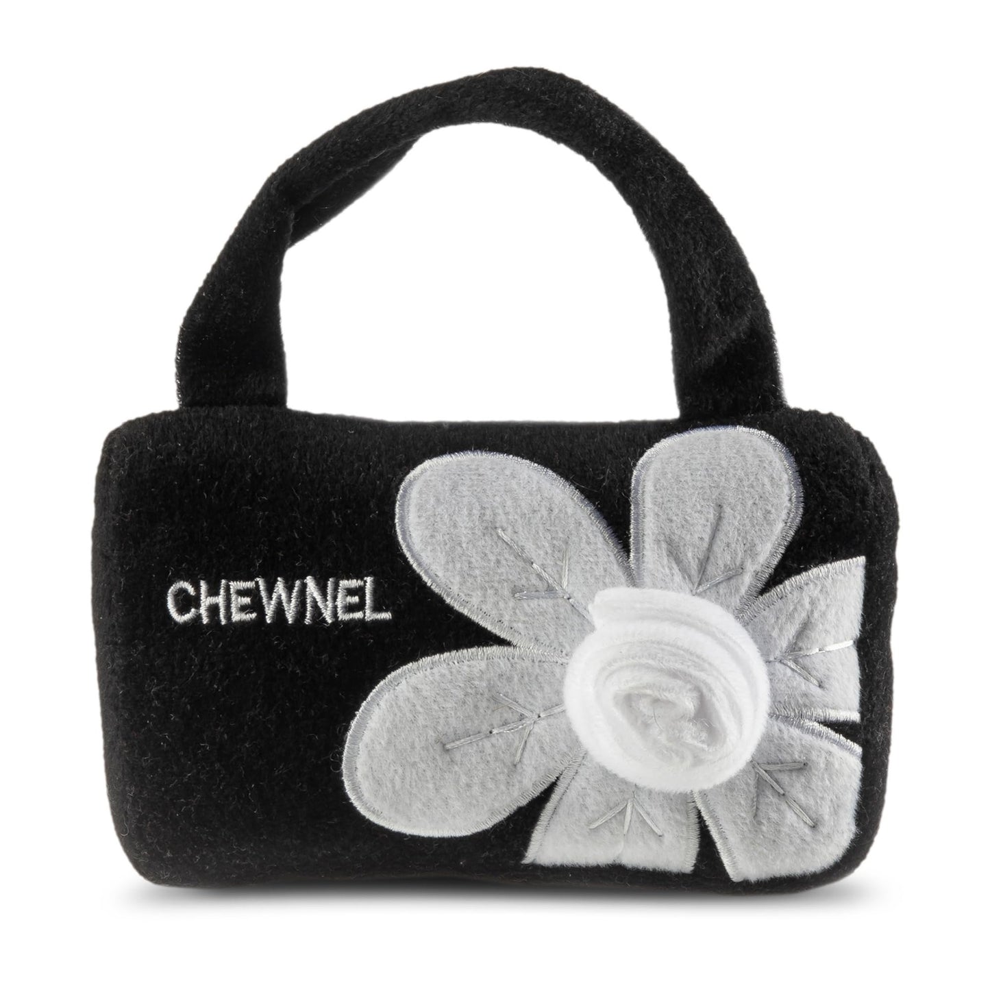 Diggin Designs Sniffany & Co Squeaky Plush Dog Toy Purse | Luxury-Inspired Parody Designer Handbag with Built-in Squeaker, Soft Plush Fashion Dog Toy – Haute Couture Purses & Handbags