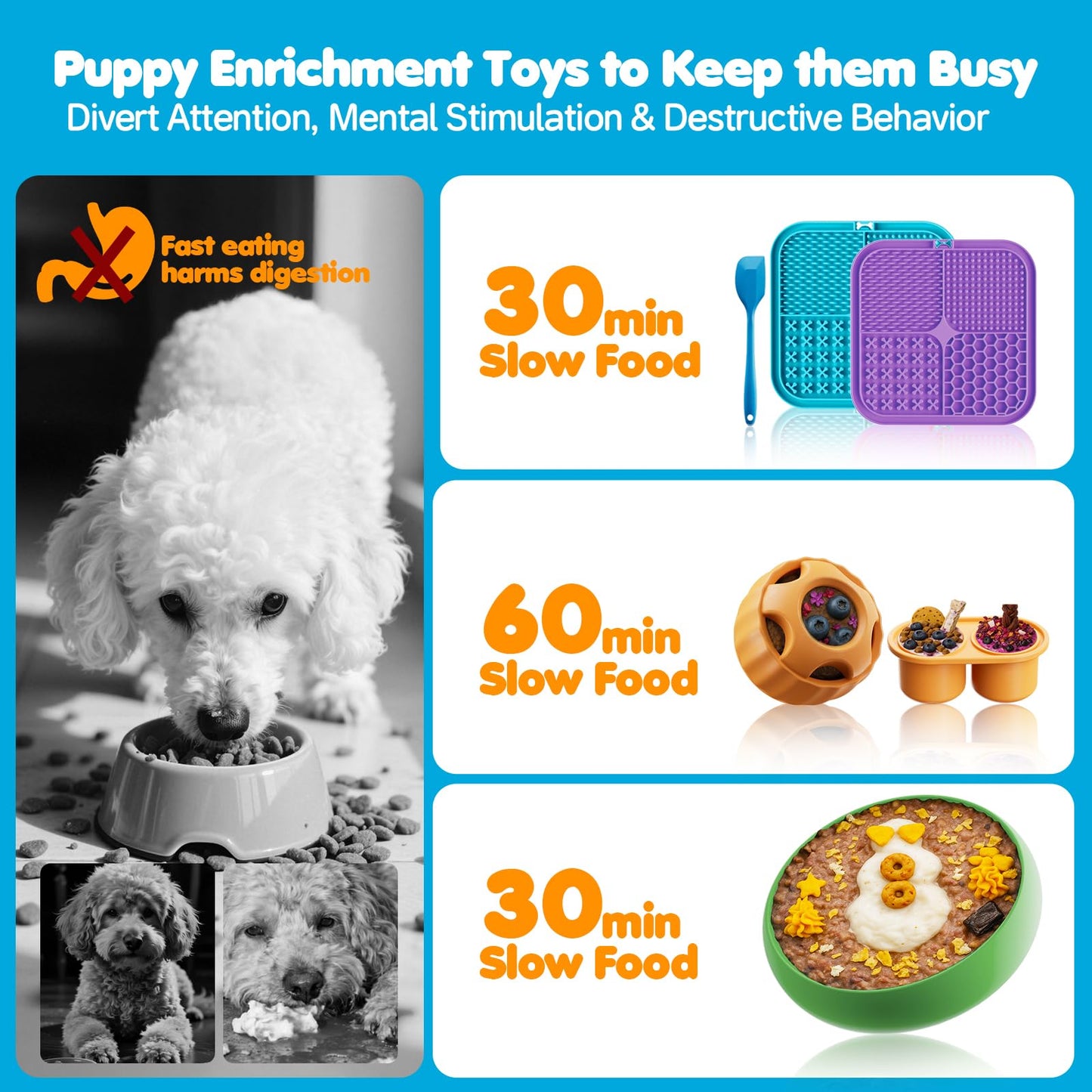 LUKITO Lick Mat for Dogs & Cats 2 Pack with Suction Cups, Dog Lick Mat for Anxiety Relief, Dog Toys to Keep Them Busy, Peanut Butter Licking Pad for Boredom Reducer, Perfect for Bathing Grooming