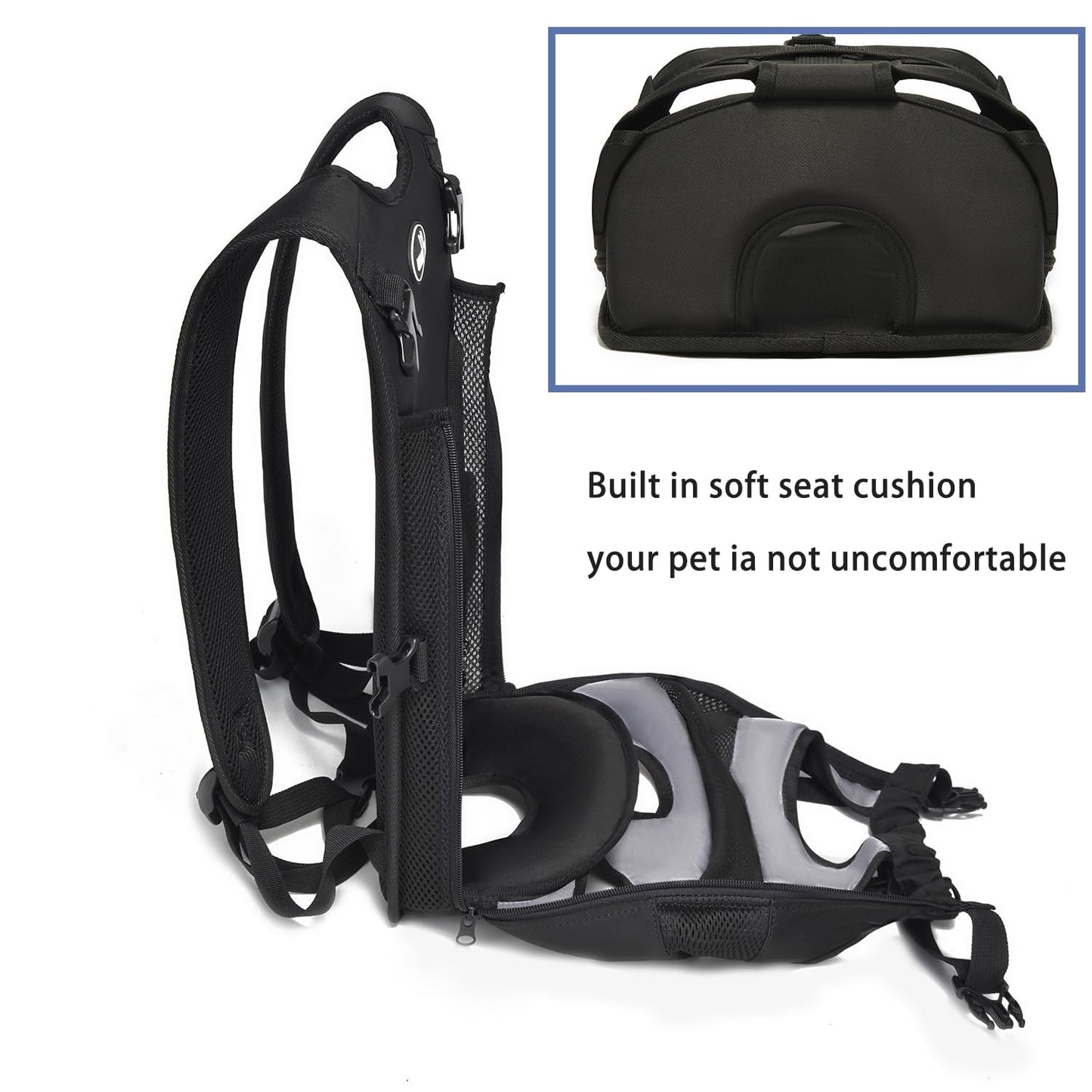 Dog Front Carrier Backpacks for Small Dogs, Legs Out Pet Carrier Sling Backpack with Adjustable Padded Ventilated Shoulder Straps, Easy-Fit for Traveling Hiking Camping,Medium