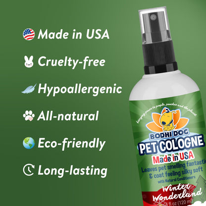 Bodhi Dog Premium Dog Cologne - Deodorizing Dog Perfume & Conditioner for Dogs & Cats - Natural Long Lasting Spray - Keeps Pets Fresh All Day - Gentle & Safe Formula, Made in USA (Baby Powder 4 Fl Oz)