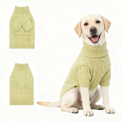 Small/Medium Dog Sweater, Warm Dog Winter Coat w/Sleeves, Comfortable High Neck & Leash Hole, Premium Dog Clothes for Schnauzer-Best for Holidays, Daily Walks M Apricot