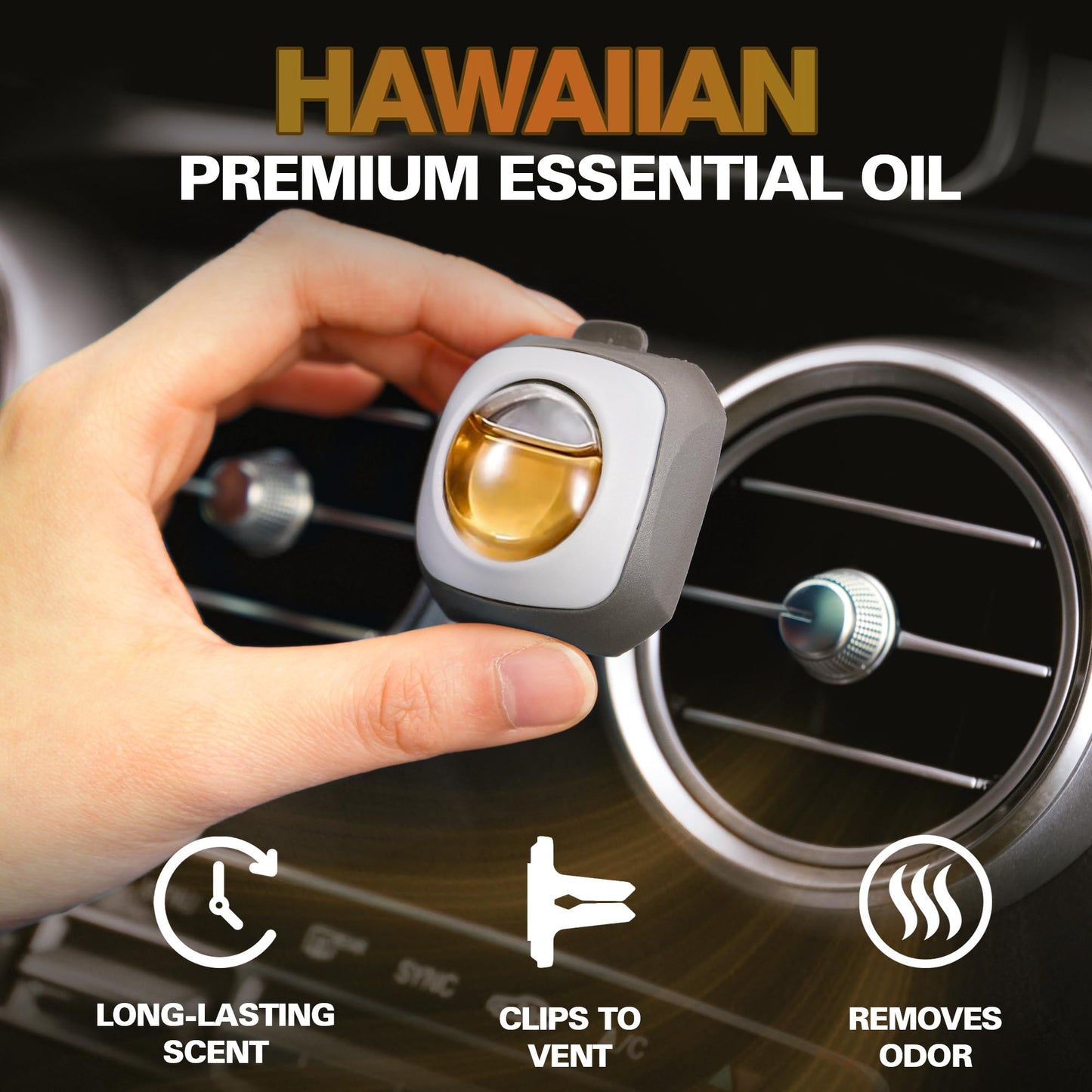 Air Jungles New Car Scent Car Air Freshener Vent Clip, 6 Count Long Lasting Up to 180 days, Natural Essential Oil Car Fragrance for Women and Men, Odor Eliminator - 4ml Each