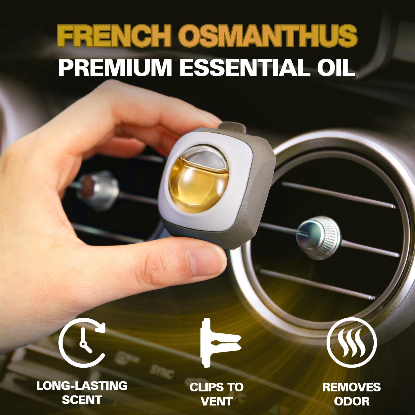 Air Jungles New Car Scent Car Air Freshener Vent Clip, 6 Count Long Lasting Up to 180 days, Natural Essential Oil Car Fragrance for Women and Men, Odor Eliminator - 4ml Each