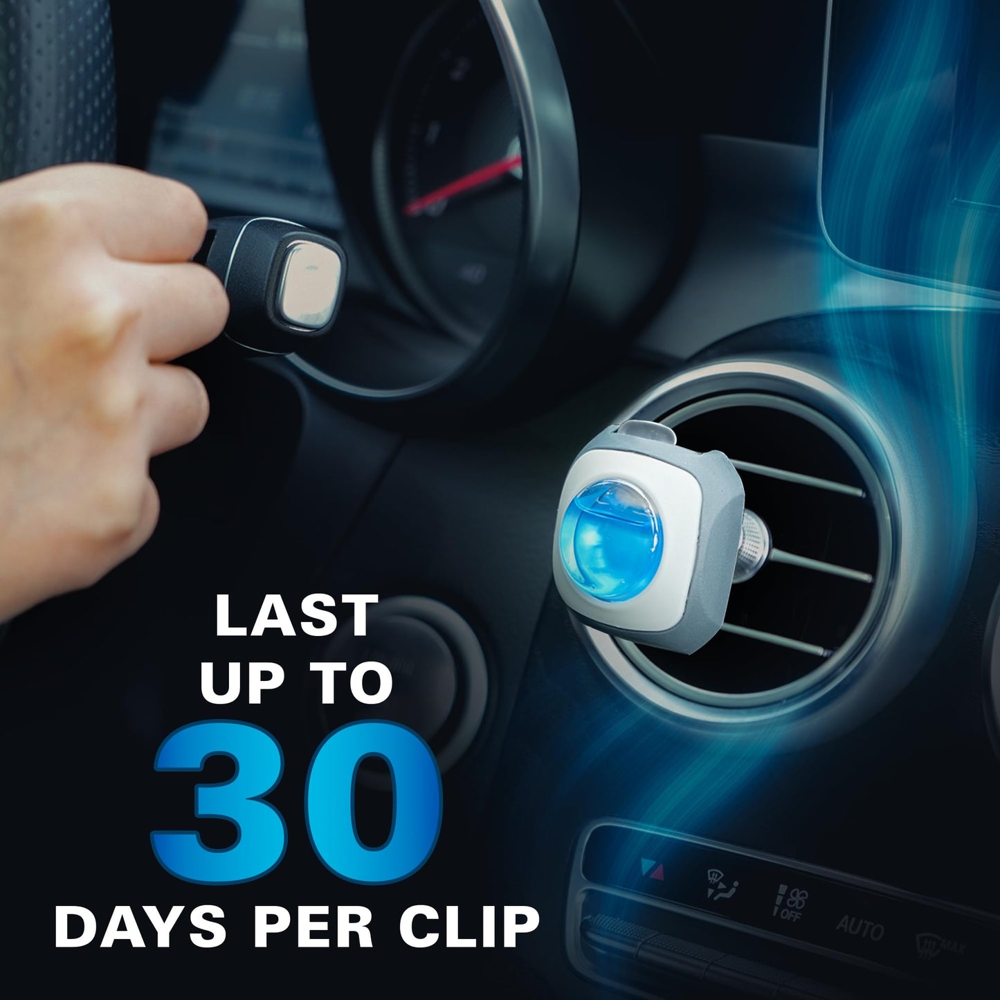 Air Jungles New Car Scent Car Air Freshener Vent Clip, 6 Count Long Lasting Up to 180 days, Natural Essential Oil Car Fragrance for Women and Men, Odor Eliminator - 4ml Each
