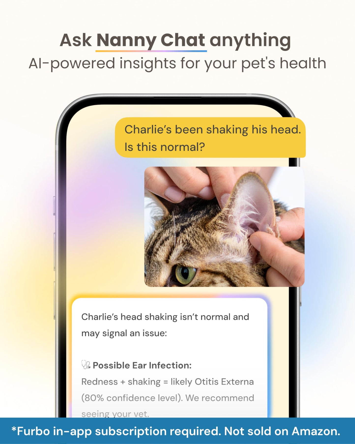 Furbo Mini 360° [Subscription Required] New 2K QHD Pet Camera - Unlock w/Paid Plan: Dog & Cat Safety Alerts, Rotating Treat Toss, 2-Way Speaker (Low Risk, 3mo Min. Cancel Anytime)