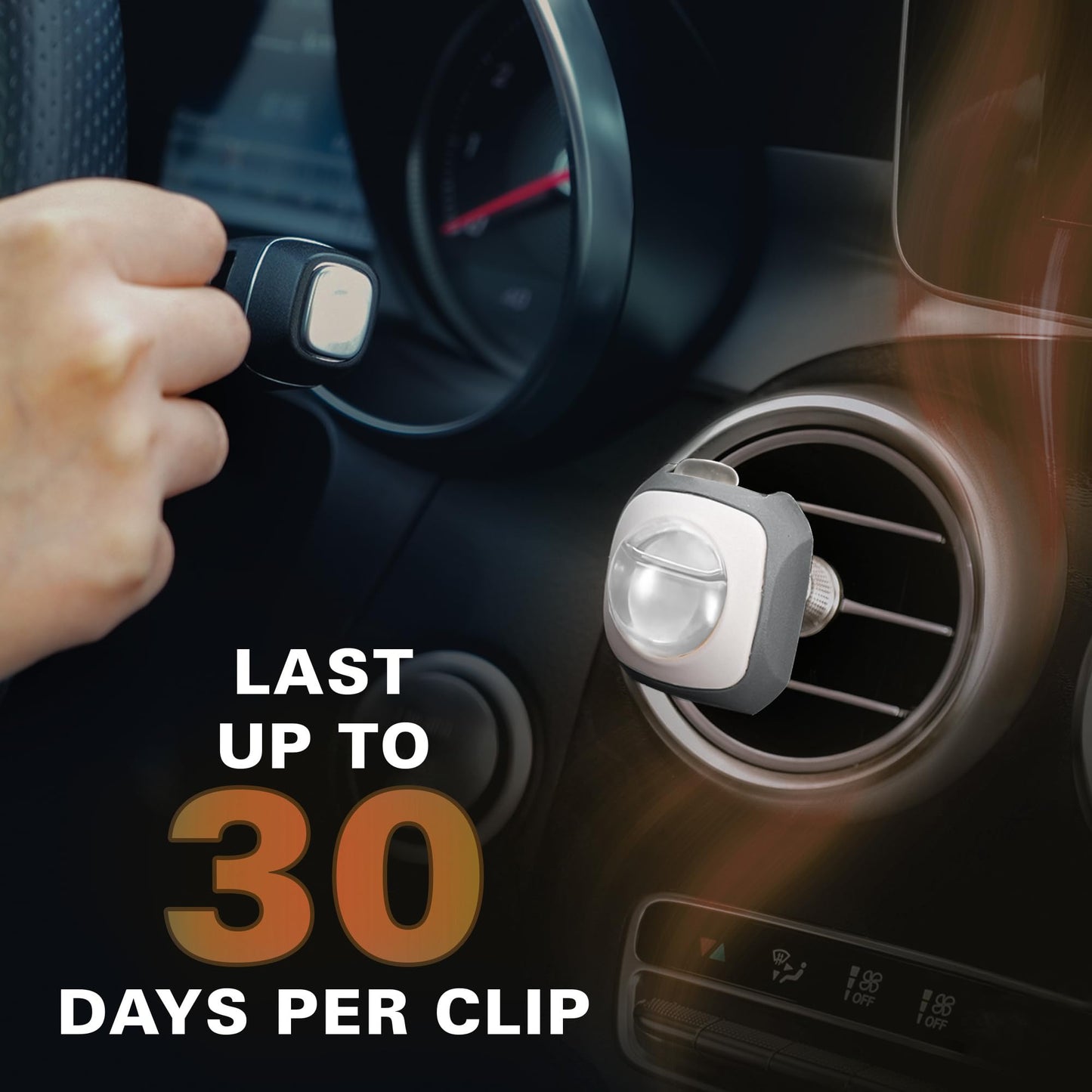 Air Jungles New Car Scent Car Air Freshener Vent Clip, 6 Count Long Lasting Up to 180 days, Natural Essential Oil Car Fragrance for Women and Men, Odor Eliminator - 4ml Each