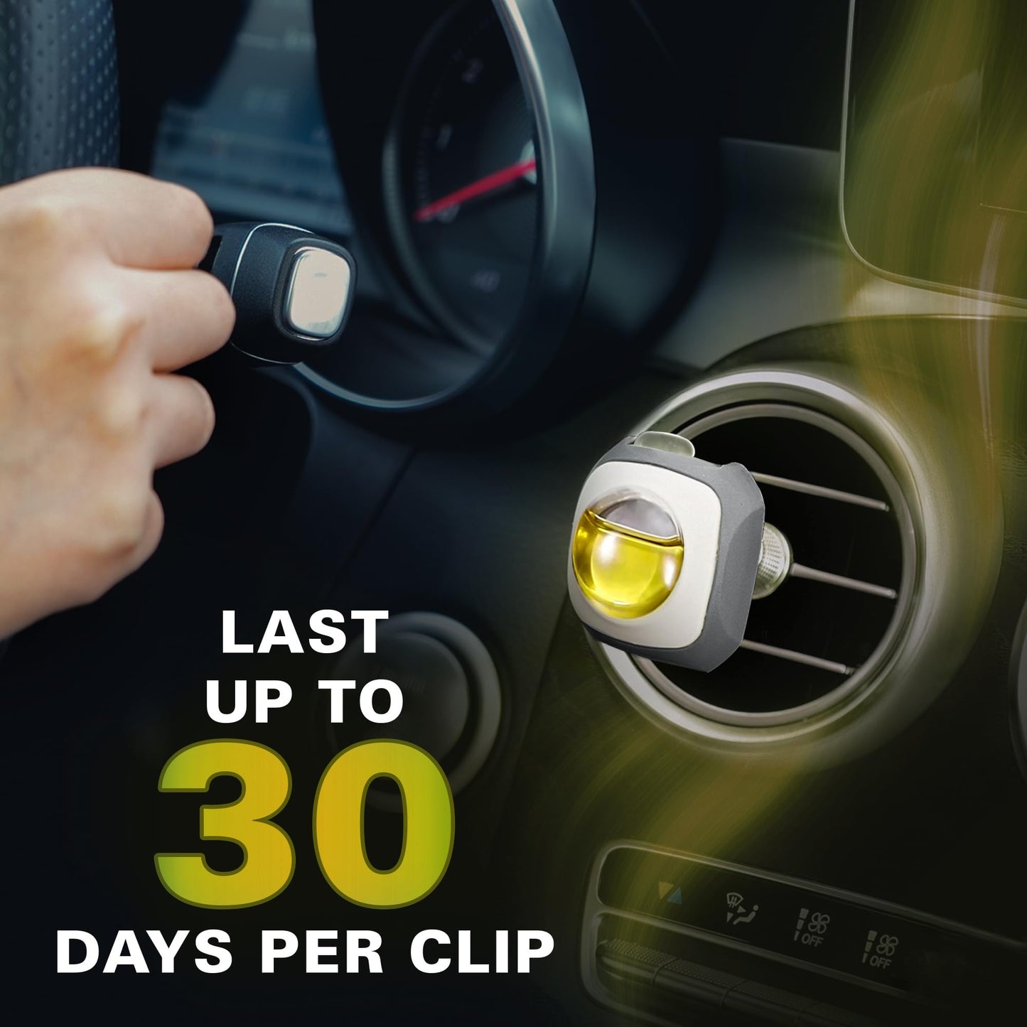 Air Jungles New Car Scent Car Air Freshener Vent Clip, 6 Count Long Lasting Up to 180 days, Natural Essential Oil Car Fragrance for Women and Men, Odor Eliminator - 4ml Each