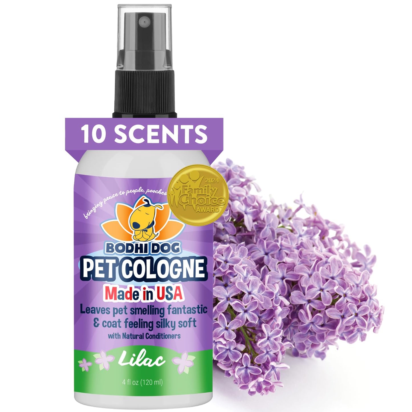 Bodhi Dog Premium Dog Cologne - Deodorizing Dog Perfume & Conditioner for Dogs & Cats - Natural Long Lasting Spray - Keeps Pets Fresh All Day - Gentle & Safe Formula, Made in USA (Baby Powder 4 Fl Oz)