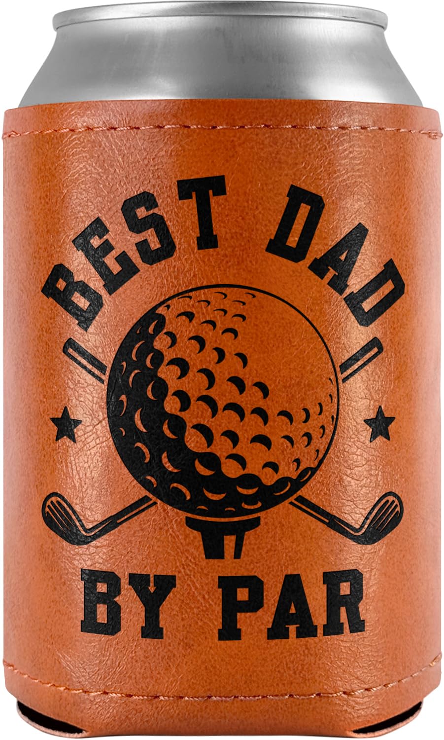 Best Dog Dad Ever Leather Can Cooler Holder Sleeve 12oz – Dog Lover Gifts for Men, Dad, Husband, Boyfriend, Grandpa – Dog Dad Gifts, Funny Pet Owner Gift, Birthday, Christmas Present
