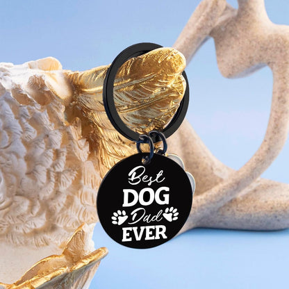 Dog Dad Gifts for Men Birthday Gift for Dog Lovers Dogs Owner Fathers Day Christmas Gifts for Dad From Daughter Son Dogs Keychain