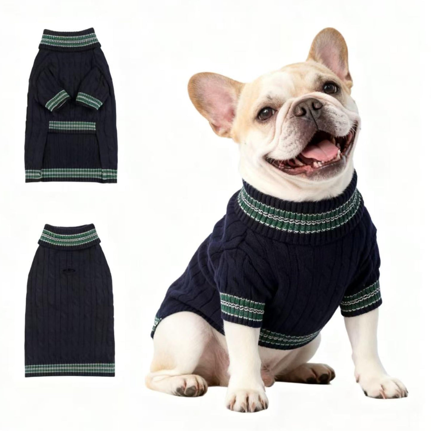 Small/Medium Dog Sweater, Warm Dog Winter Coat w/Sleeves, Comfortable High Neck & Leash Hole, Premium Dog Clothes for Schnauzer-Best for Holidays, Daily Walks M Apricot