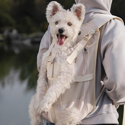 Dog Front Carrier Backpacks for Small Dogs, Legs Out Pet Carrier Sling Backpack with Adjustable Padded Ventilated Shoulder Straps, Easy-Fit for Traveling Hiking Camping,Medium