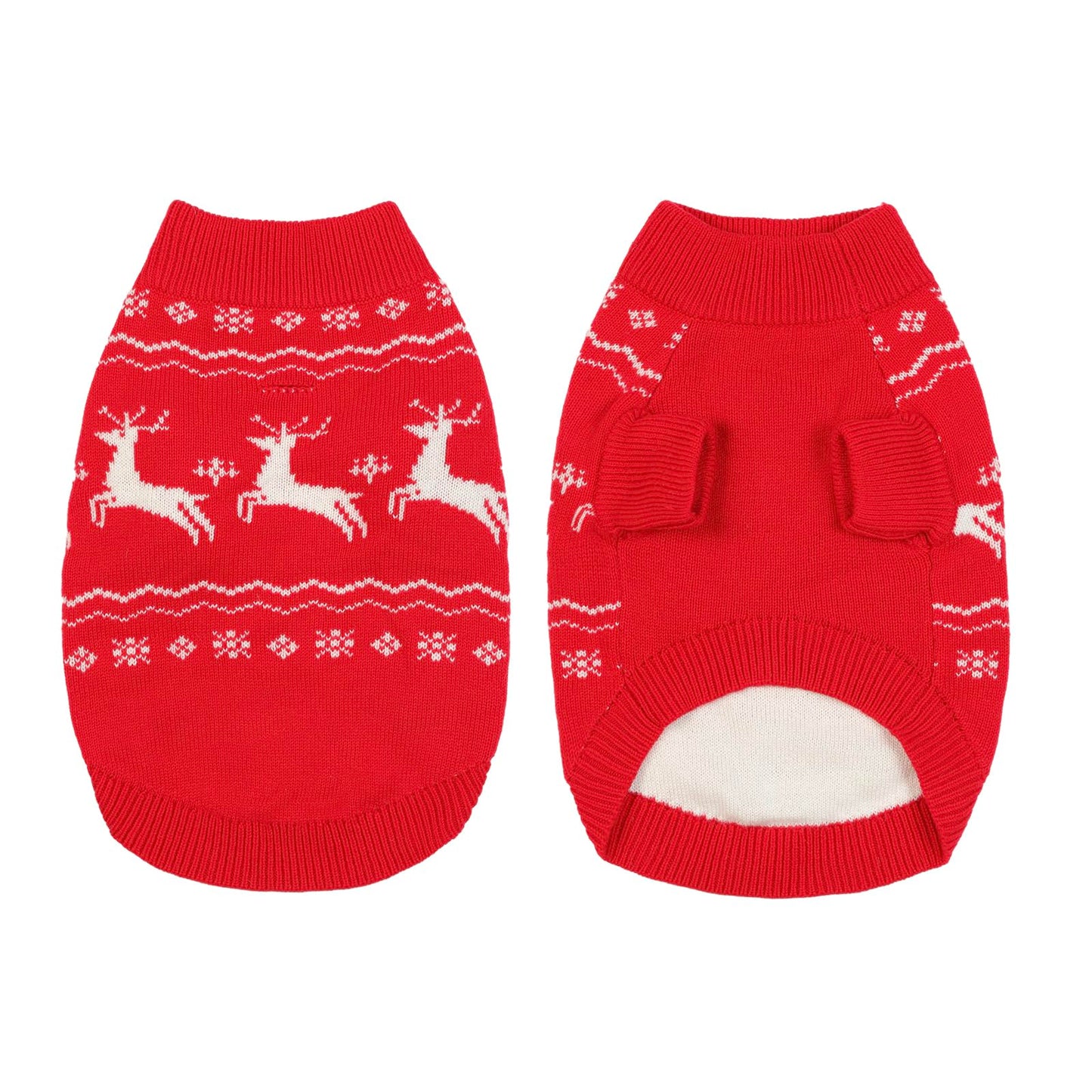 Small/Medium Dog Sweater, Warm Dog Winter Coat w/Sleeves, Comfortable High Neck & Leash Hole, Premium Dog Clothes for Schnauzer-Best for Holidays, Daily Walks M Apricot