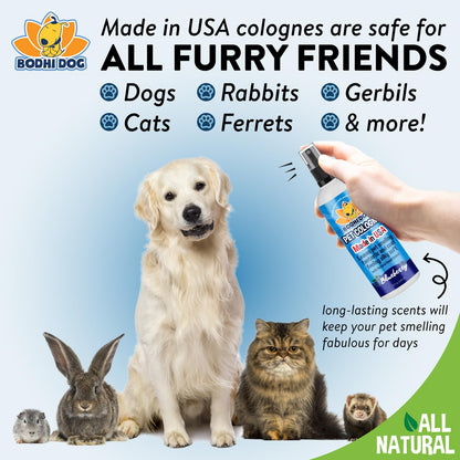 Bodhi Dog Premium Dog Cologne - Deodorizing Dog Perfume & Conditioner for Dogs & Cats - Natural Long Lasting Spray - Keeps Pets Fresh All Day - Gentle & Safe Formula, Made in USA (Baby Powder 4 Fl Oz)