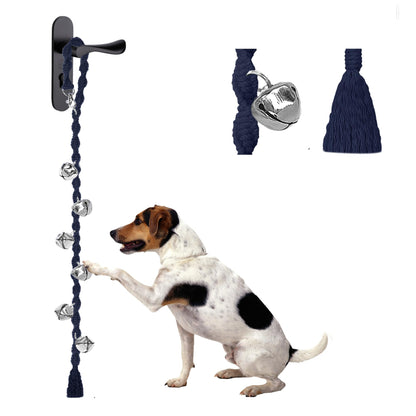 Dog Bells to Go Outside & Puppy Potty Training, Adjustable Dog Door Bell Ring to Go Potty, Handmade with Premium Yarn. Twisted Style, Beige