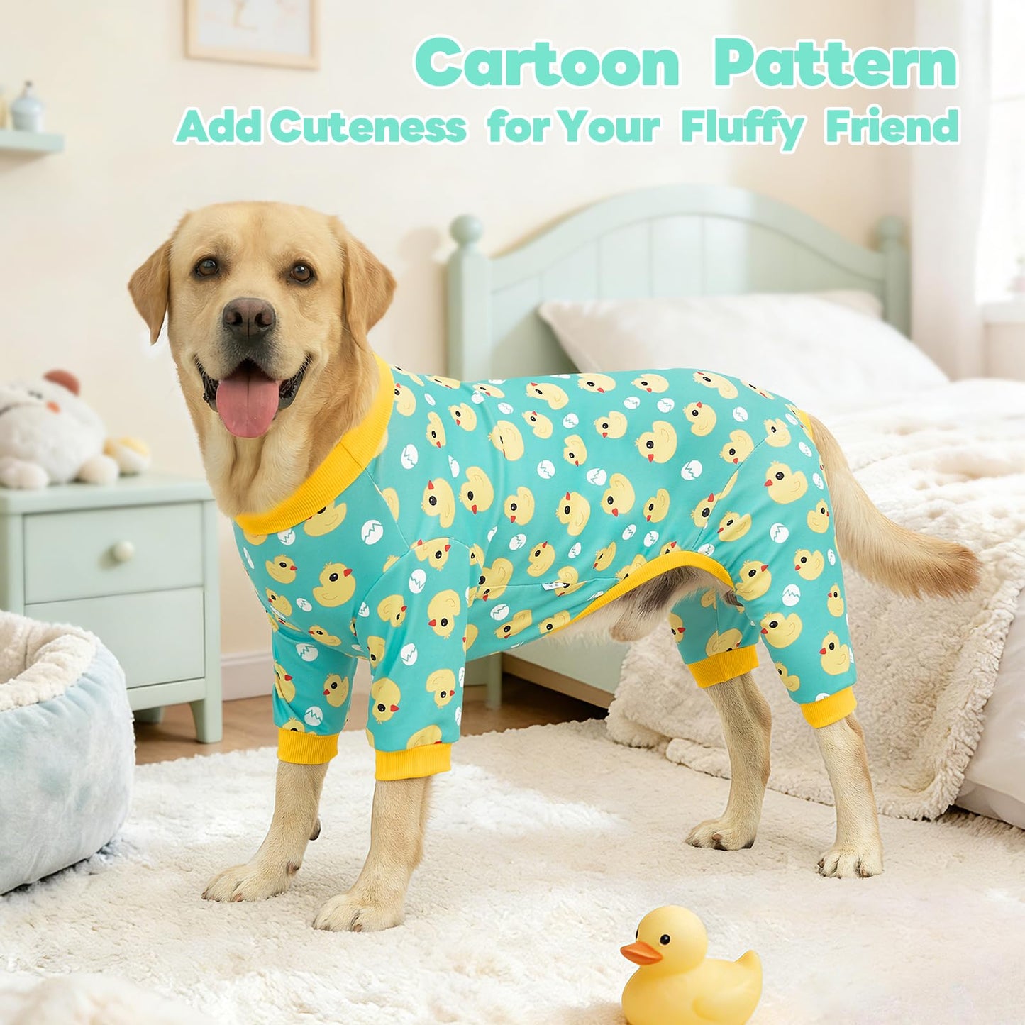 XPUDAC 4 Pack Dog Pajamas Soft Strechy Summer Dog Pjs Puppy Clothes for Small Medium Dogs Boy Girl Cat Pet Outfits, M