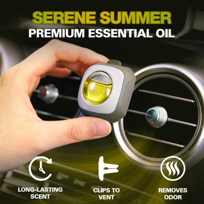 Air Jungles New Car Scent Car Air Freshener Vent Clip, 6 Count Long Lasting Up to 180 days, Natural Essential Oil Car Fragrance for Women and Men, Odor Eliminator - 4ml Each