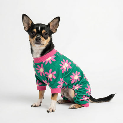 Fitwarm Bowknot Dog Pajamas, Warm Clothes for Small Dogs Girl, Fleece Pet Onesie with Feet, Burgundy Red, White, Small