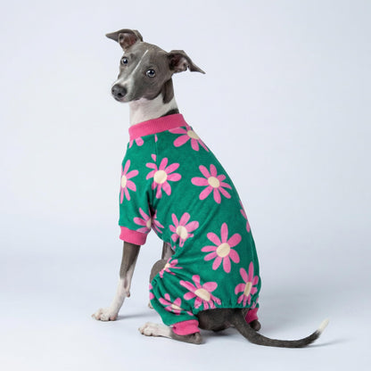 Fitwarm Bowknot Dog Pajamas, Warm Clothes for Small Dogs Girl, Fleece Pet Onesie with Feet, Burgundy Red, White, Small