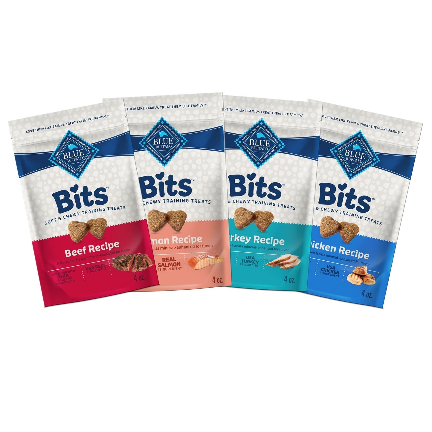 Blue Buffalo Bits Soft Dog Treats for Training, Made with Natural Ingredients & Enhanced with DHA, Beef Recipe, 19-oz Bag