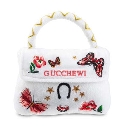 Diggin Designs Sniffany & Co Squeaky Plush Dog Toy Purse | Luxury-Inspired Parody Designer Handbag with Built-in Squeaker, Soft Plush Fashion Dog Toy – Haute Couture Purses & Handbags