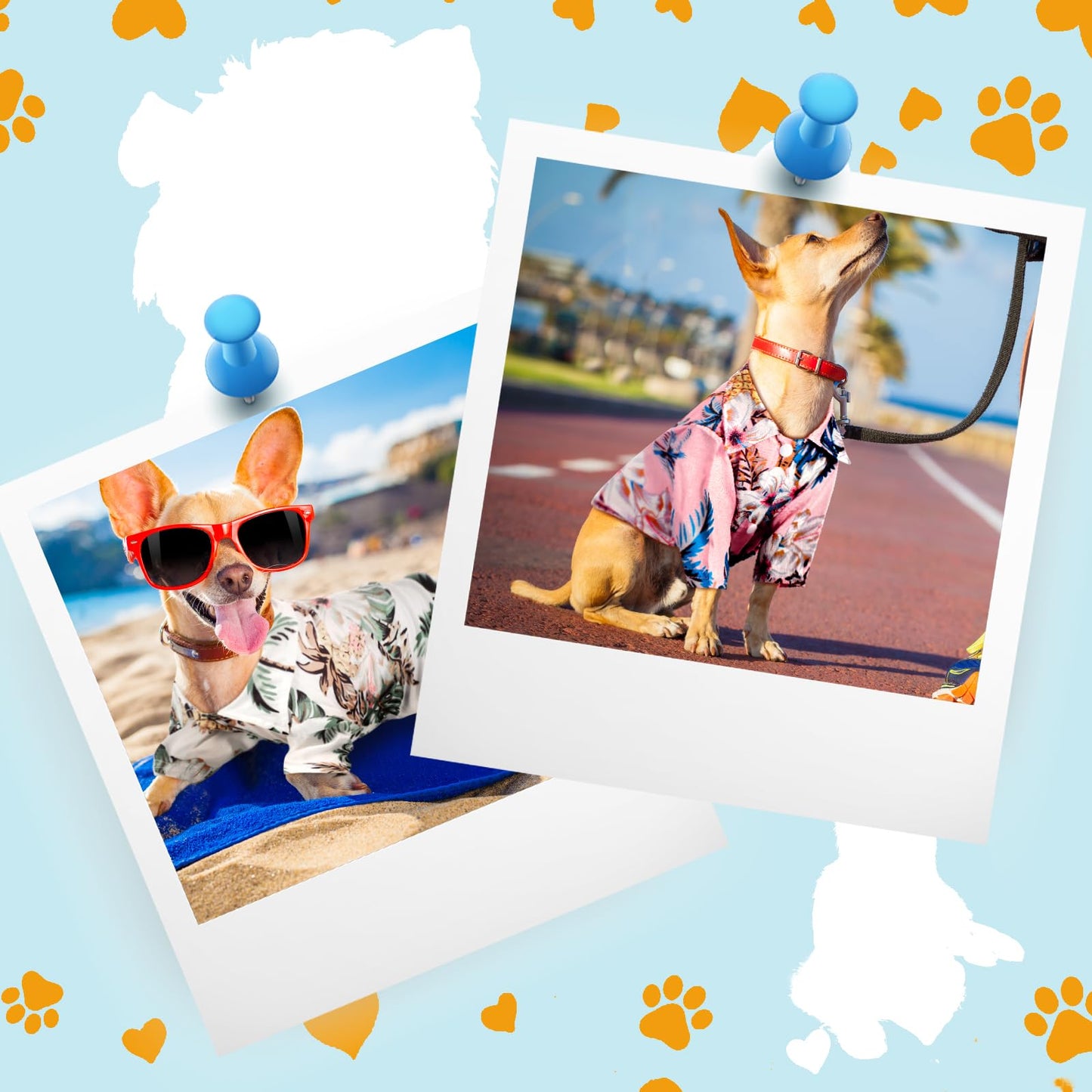 Weewooday 4 Pieces Small Pet Summer T-Shirts Hawaii Style Floral Pet Dog Shirt Breathable Cool Clothes Beach Seaside Puppy Sweatshirt for Puppy(Floral Style,Medium)