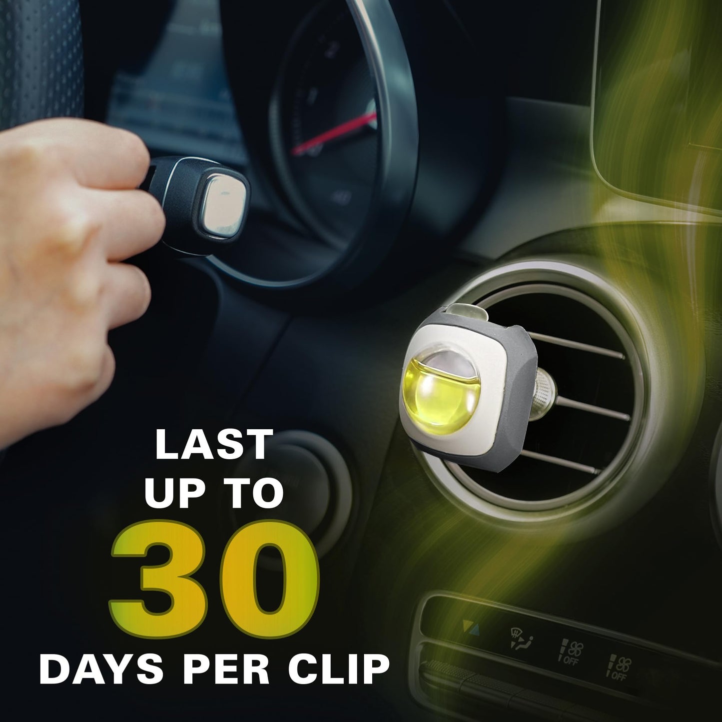 Air Jungles New Car Scent Car Air Freshener Vent Clip, 6 Count Long Lasting Up to 180 days, Natural Essential Oil Car Fragrance for Women and Men, Odor Eliminator - 4ml Each