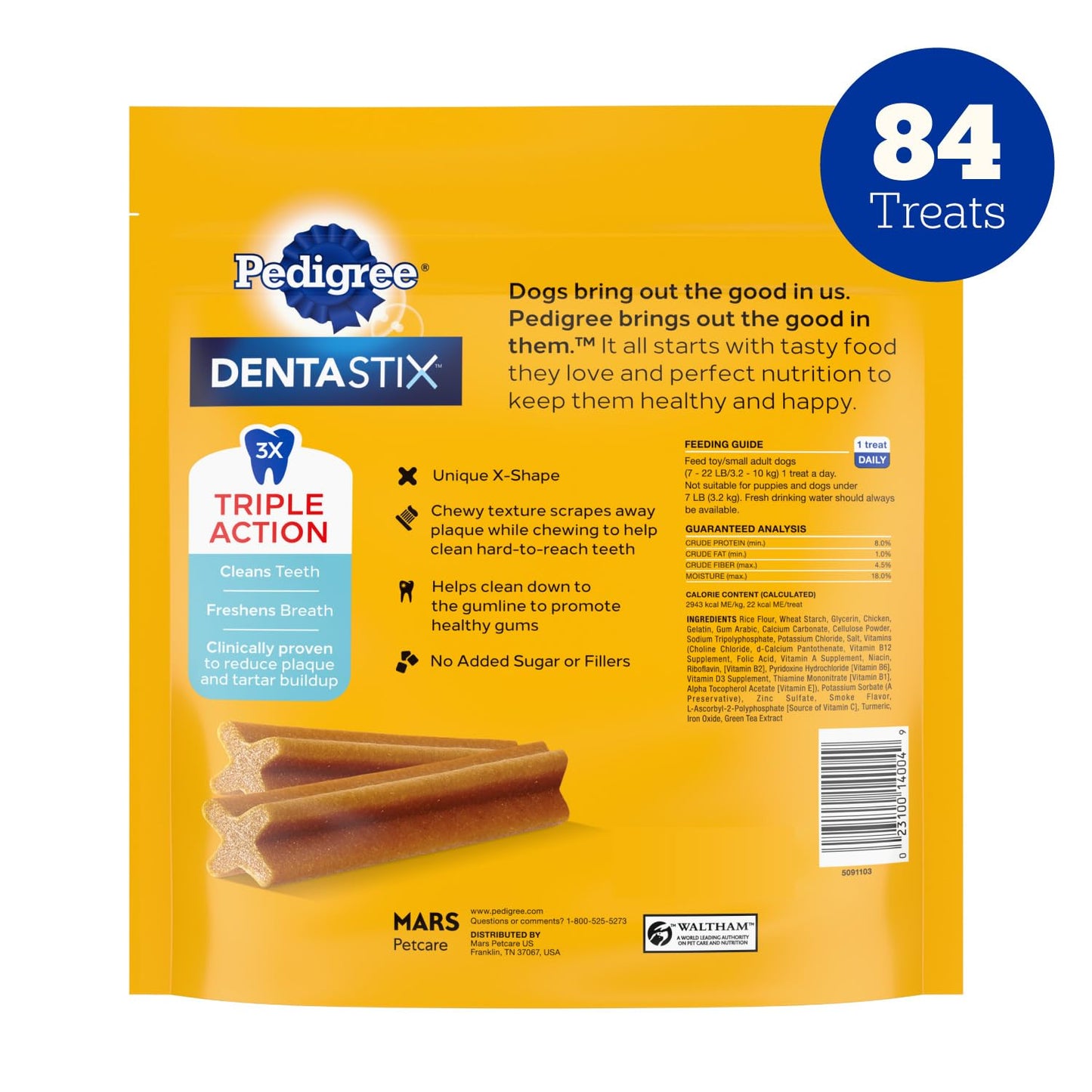 Pedigree Dentastix Dental Chews for Dogs, Small and Toy Breed Dog Treats, Fresh Flavor, 12.31 oz. Bag (51 Treats Total)