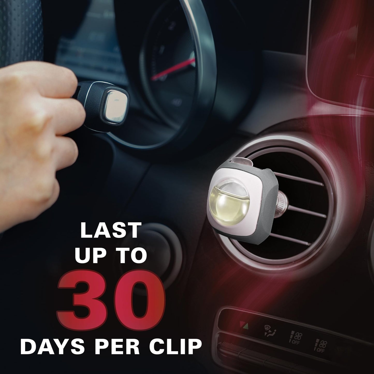 Air Jungles New Car Scent Car Air Freshener Vent Clip, 6 Count Long Lasting Up to 180 days, Natural Essential Oil Car Fragrance for Women and Men, Odor Eliminator - 4ml Each