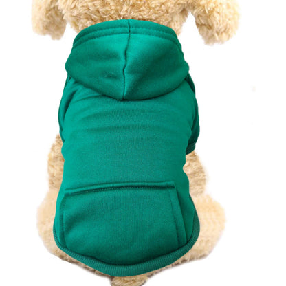 Jecikelon Winter Dog Hoodie Sweatshirts with Pockets Warm Dog Clothes for Small Dogs Chihuahua Coat Clothing Puppy Cat Custume (Coffee, Small)