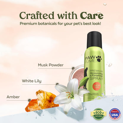 PAWFUME Dog Perfume Spray for Grooming, Blue Ribbon, 1-Pack – Keep Your Pup Fresh All Day – Probiotic, Alcohol-Free, Detangling & Moisturizing – Salon-Quality Dog Spray Deodorizer Perfume