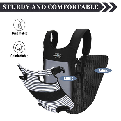 Dog Front Carrier Backpacks for Small Dogs, Legs Out Pet Carrier Sling Backpack with Adjustable Padded Ventilated Shoulder Straps, Easy-Fit for Traveling Hiking Camping,Medium