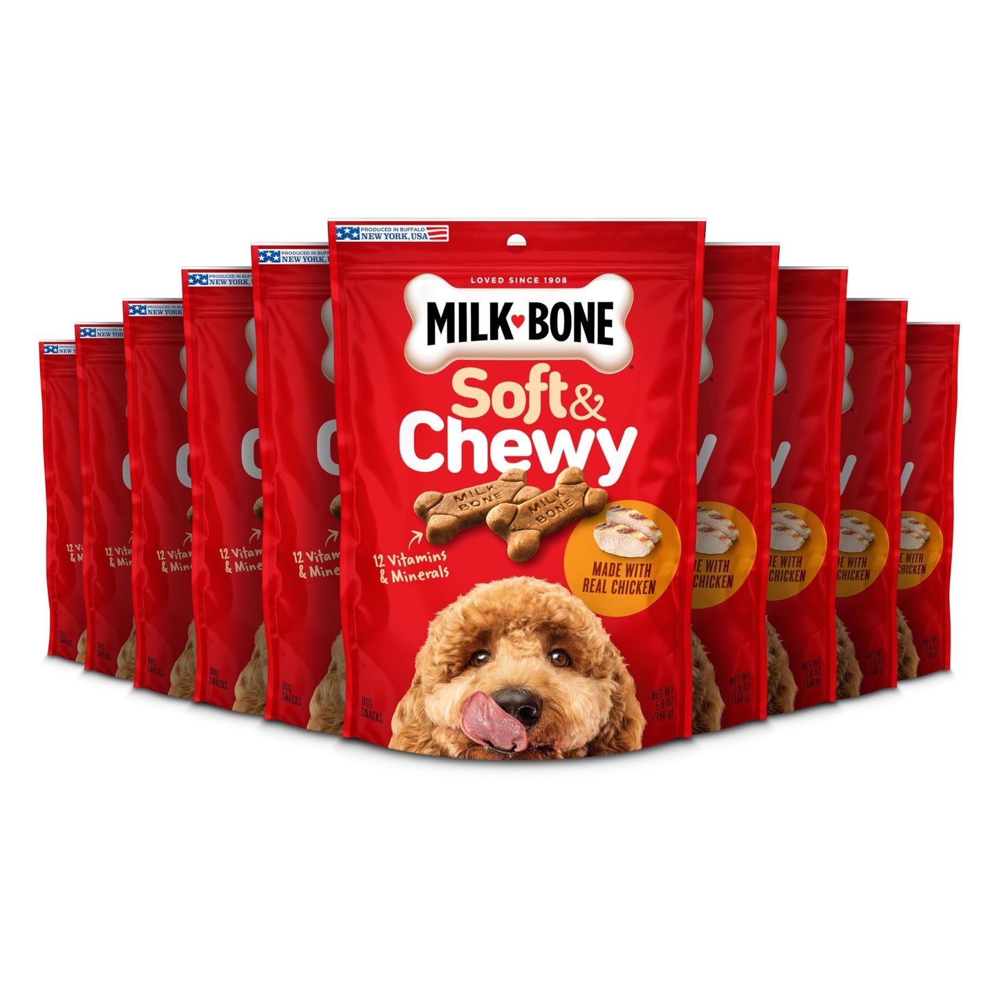 Milk-Bone Soft & Chewy Dog Treats, Beef & Filet Mignon Recipe, 25 Ounce
