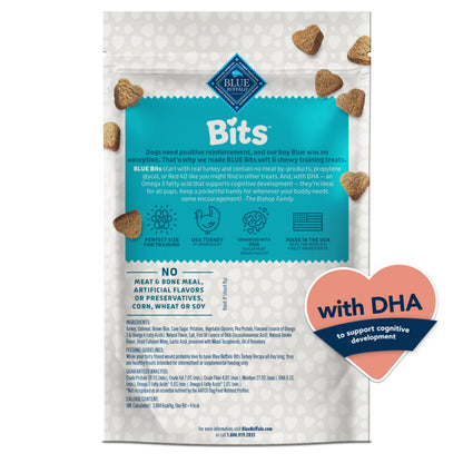 Blue Buffalo Bits Soft Dog Treats for Training, Made with Natural Ingredients & Enhanced with DHA, Beef Recipe, 19-oz Bag