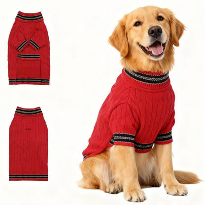 Small/Medium Dog Sweater, Warm Dog Winter Coat w/Sleeves, Comfortable High Neck & Leash Hole, Premium Dog Clothes for Schnauzer-Best for Holidays, Daily Walks M Apricot