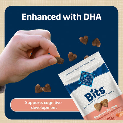 Blue Buffalo Bits Soft Dog Treats for Training, Made with Natural Ingredients & Enhanced with DHA, Beef Recipe, 19-oz Bag