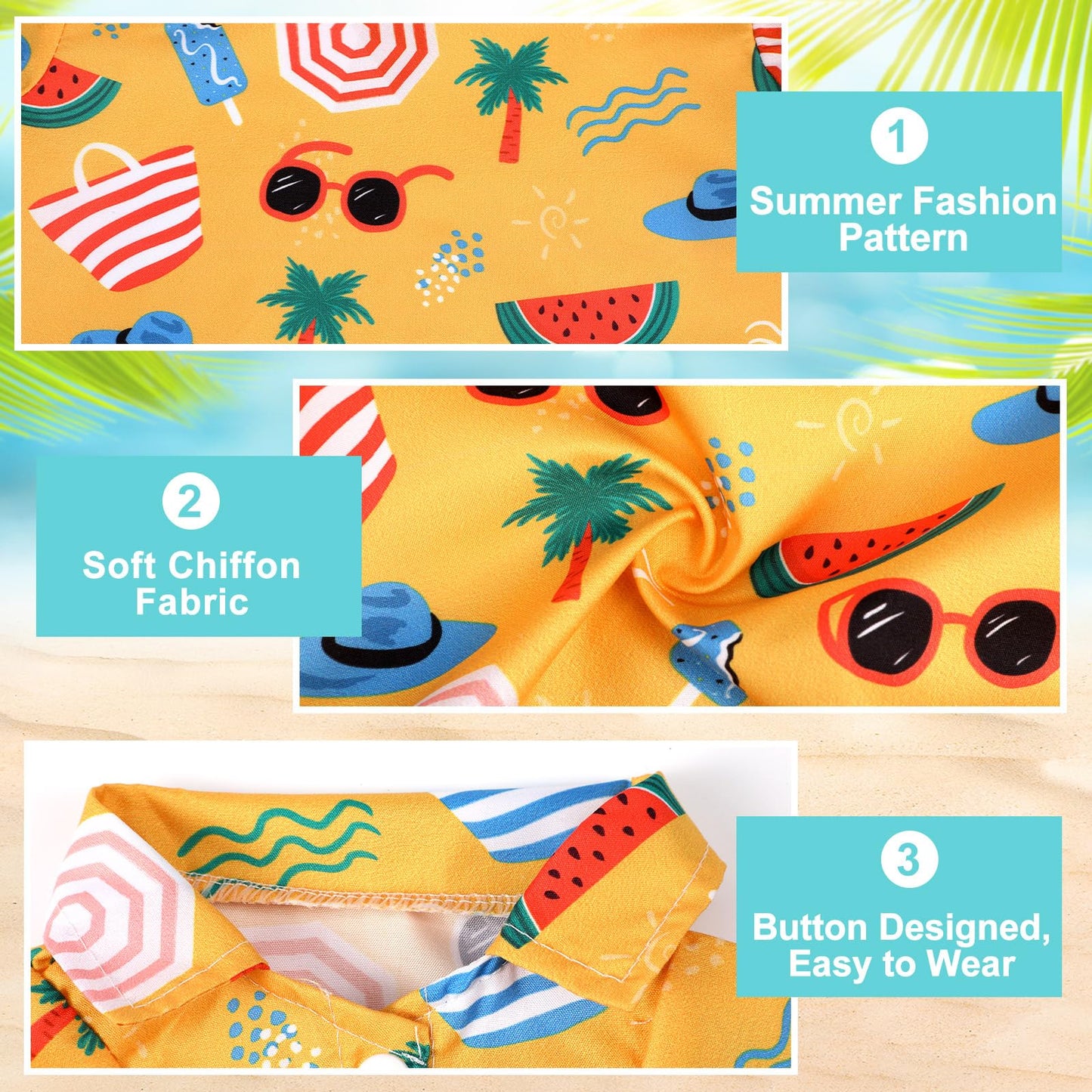 Weewooday 4 Pieces Small Pet Summer T-Shirts Hawaii Style Floral Pet Dog Shirt Breathable Cool Clothes Beach Seaside Puppy Sweatshirt for Puppy(Floral Style,Medium)