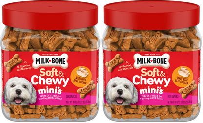 Milk-Bone Soft & Chewy Dog Treats, Beef & Filet Mignon Recipe, 25 Ounce